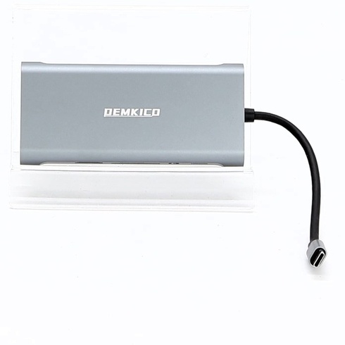 DEMKICO 11v1 USB C Hub Multiport adaptér s 4K HDMI, 1080P VGA, 100W PD, USB 3.0, USB 2.0 porty,
