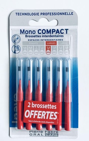 Inava Mono kompaktní štětce, 1,5 mm, pro velké prostory, červené, 4 kusy + 2 zdarma