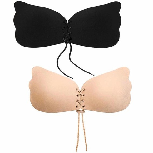 2 samolepiace push-up podprsenky – neviditeľné silikónové podprsenky bez ramienok s voľným chrbtovým