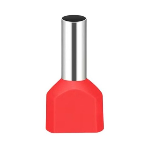 60 kusov 2 x 10,0 mm² červených krimpovacích elektrických káblových ôk, obsahujúcich elektrické