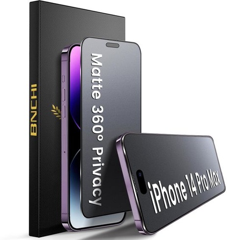 Sada 2 matných ochranných fólií s 360° krytem pro iPhone 14 Pro Max, tvrzené sklo pro ochranu