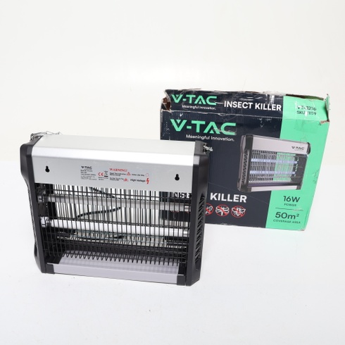 Elektrický lapač komárov V-TAC 16W s operačnou plochou 50 m2 - Tenký dizajn - Lapač komárov s UV