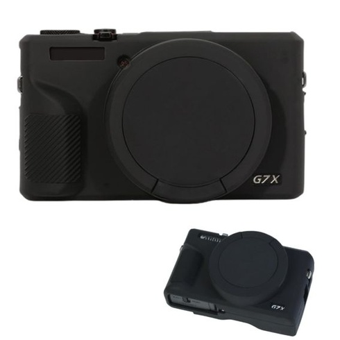 Silikonové ochranné pouzdro pro Canon G7X Mark III se 2 popruhy proti ztrátě