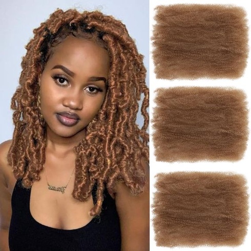 3 balenia syntetických príčeskov Marley Twist Hair Bulk na dredy, mini twisty a opravné lokne (30#,