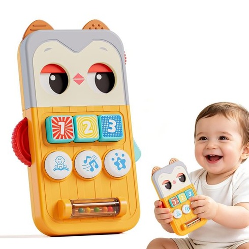 HOLA Owl hračka na mobil pro miminka 6-12 měsíců, učební a uklidňující režim, hudební hračka s