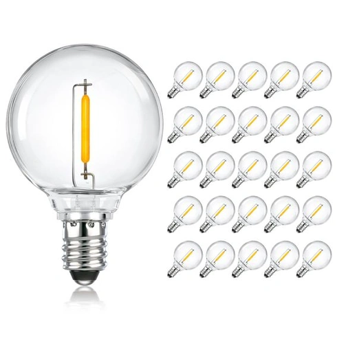 SCNNC 25 kusov x E12 G40 LED žiarovky Vonkajšie plastové 1W 220V Teplá biela 2700K, IP54 Vodeodolné LED