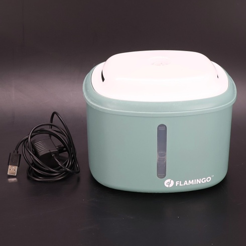 Fontána pro kočky - Flamingo Finto zelená - 2,5 l - plastová - super tiché čerpadlo s automatickým