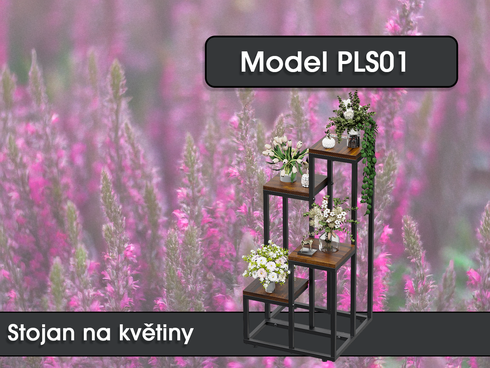 Stojan na kvety PLS01, 71 x 30 x 30 cm - N