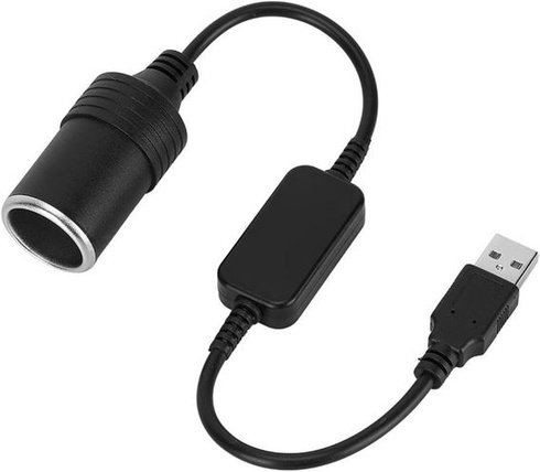 VOBOR USB do zapalovače cigaret 12V, 30cm adaptér do zapalovače cigaret do auta s USB samcem a