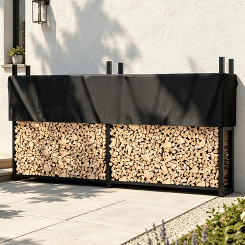 Stojan na drevo FWR09, 223 x 25 x 115 cm - N