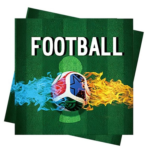 40 futbalových obrúskov, dekorácie na majstrovstvách sveta vo futbale 2026, jednorazové stolné