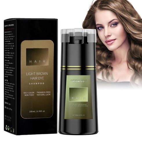Šampón na farbenie vlasov, svetlo hnedý šampón na farbenie šedivých vlasov, botanické zloženie,