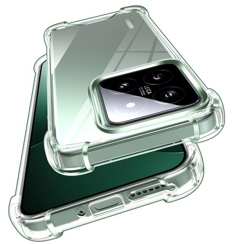 Priehľadné puzdro ivoler nežltne pre Xiaomi Redmi A3 / Redmi A3X s ochrannými rohmi odolnými proti