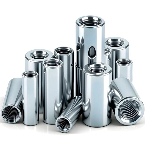 12 kusů Dlouhé kulaté matice M10x35x12mm Závitová pouzdra Pozinkovaná ocel Spojovací matice
