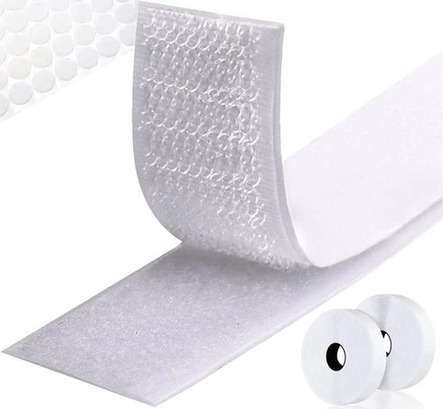 Extra hrubá samolepiaci suchý zips - 30 mm x 3 m biela - Samolepiace suchý zips - Suchý zips na šitie -
