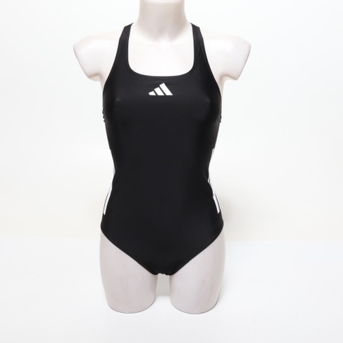 Dámske plavky Adidas 3 Stripes C-Back veľkosti 38, čierne / biele