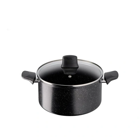 Tefal Hrnec z hliníku odolného proti kameni, s nepřilnavým povrchem, 24 cm, vyztužený titanovými