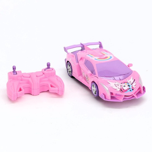 Auto na diaľkové ovládanie s jednorožcom pre dievčatá, 2,4 GHz a rotácie o 360 °, darčeky pre dievčatá, hračky