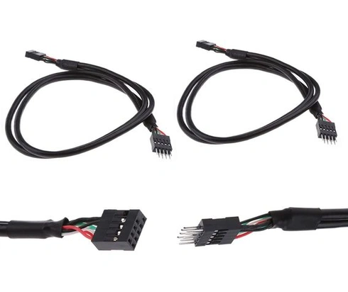 Predlžovací kábel MEIRIYFA USB Header, USB 2.0, 9pinový samec na 9pinovú samicu, interný konektor