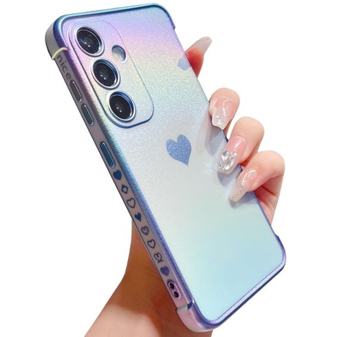 Puzdro ZTOFERA kompatibilné s Samsung Galaxy S24 FE, luxusný fluorescenčný iridescentný matný