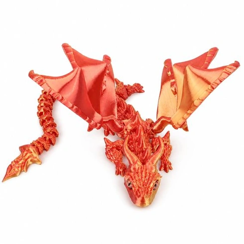 3D drak s krídlami, 30cm dračia hračka s očami