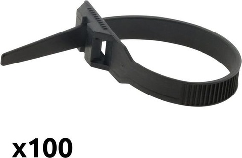 Zenitech - Sťahovacie pásky 9x180mm - Balenie 100 kusov - Odolný plast - Mechanická pevnosť pre