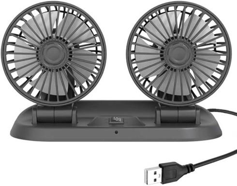 5V dvojhlavý ventilátor do auta TOTMOX