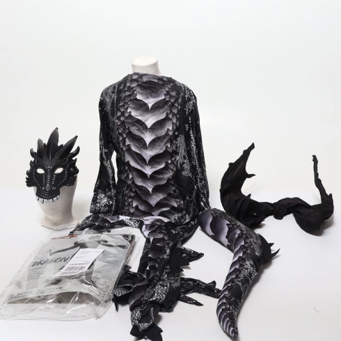 Dětský kostým draka Spooktacular Creations, overal z tmavého draka, sada chlapeckých dračích
