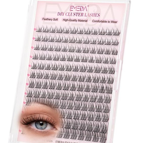 EMEDA Prírodné zhlukové riasy 8-14 mm Mix DIY Individuálne predĺženie rias Zhluky rias Hnedé a čierne