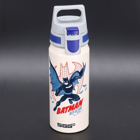 SIGG - Hliníková fľaša na pitie pre deti - WMB ONE Batman Into Action White - Vhodné pre nápoje