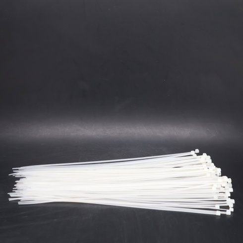 Sťahovacie pásky ERKO biele 400x4,8 mm, 100 kusov, pevnosť v ťahu 22 kg 400 x 4,8 mm - 100 kusov