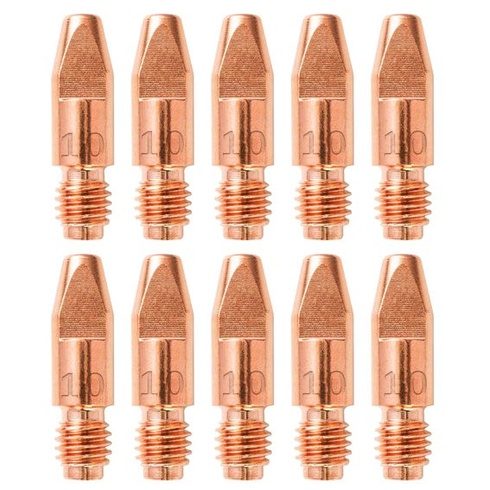 10 kusov 1,0 mm medených kontaktných zváracích trysiek, prúdová tryska MIG MB36KD MIG MB36KD 1,0