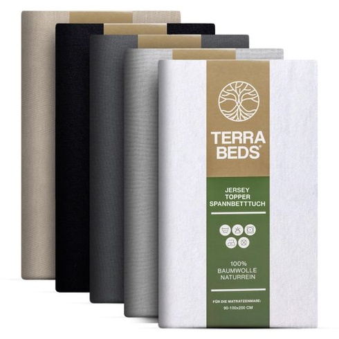 Prestieradlo Terra Beds na matrac 90x200 cm Bavlnené na matrace do 15 cm Svetlo zelené na matrac