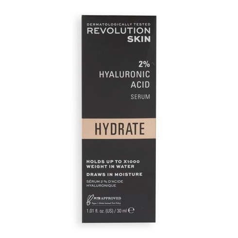 Revolution Skincare London Hyaluronic Acid Serum, vypĺňa, zjemňuje a hydratuje pleť, 2% roztok,