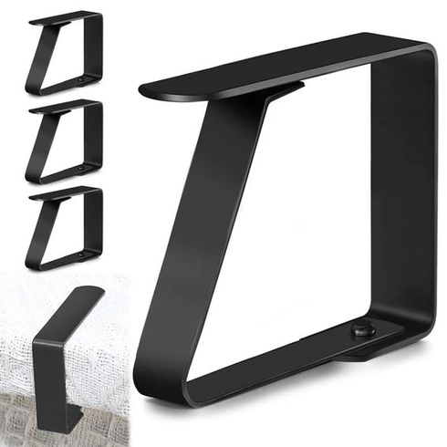 Súprava 4 veľkých klipov na obrusy, 80,5 x 70 mm, klipy na obrusy z nerezovej ocele, klipy na silné