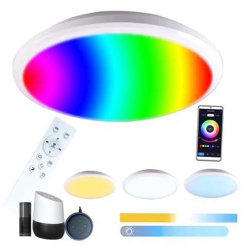 Stropní LED svítidlo Etrogo 24W RGB s dálkovým ovládáním, stmívatelné 2700K teplá bílá - 6500K