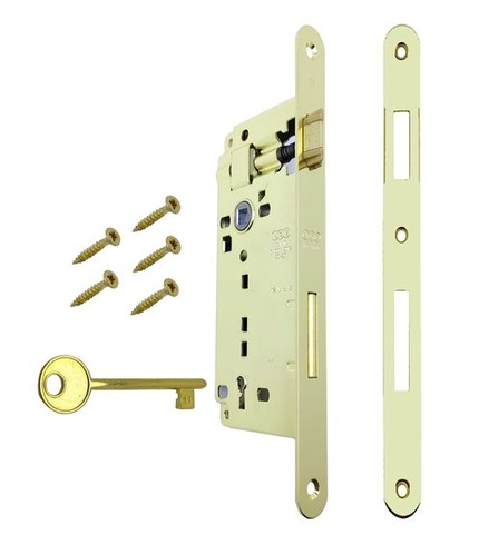 Zámok do zárubne pre interiérové ​​dvere, rada AGB, patent GRANDE. Vchod 50, rázvor 90. (Mostík 18