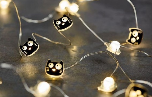 Miniatúrne reťazové svetelné reťaze Moses Ed the Cat | 2,20 m LED reťazové svetelné reťaze s