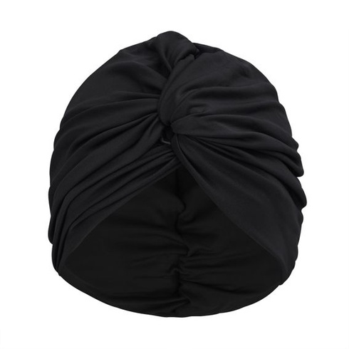 Dámska turbanová plavecká čiapka, priedušná kúpacia čiapka pre dlhé aj krátke vlasy, elastická