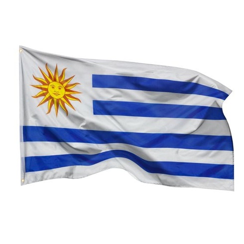 VLAJKY PHENO Uruguajská vlajka 90x150cm - vodeodolná vlajka s mosadznými krúžkami, 100% polyester,