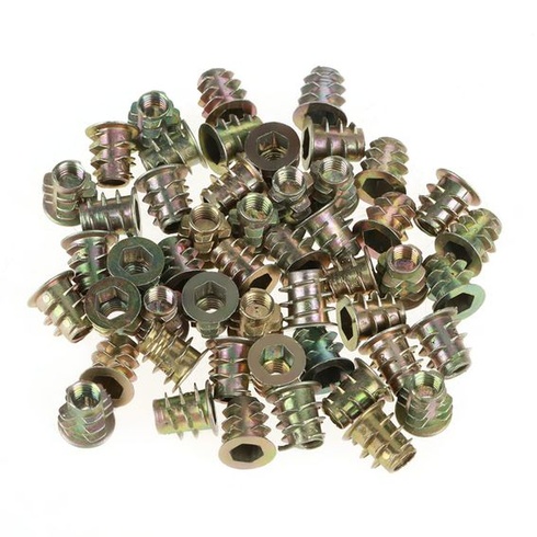 50 kusov M5 * 10mm závitových matíc zo zliatiny zinku, skrutkovacích šesťhranných matíc a skrutiek,