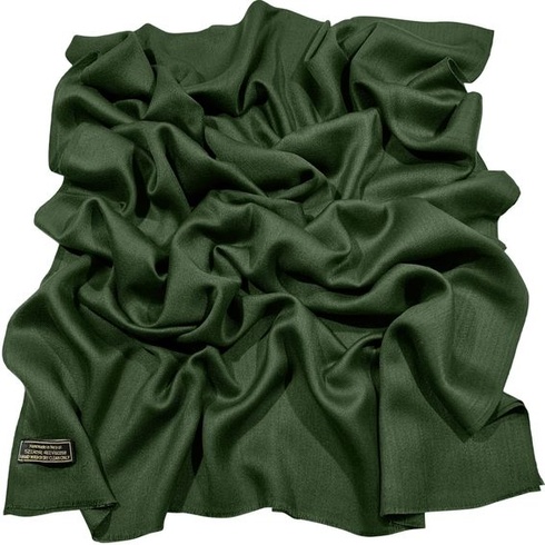 CJ Apparel Pašmínový šál so strapcami, smaragdovo zelená, jedna veľkosť