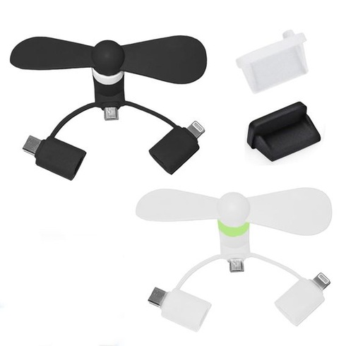 USB ventilátor, mini ventilátor, ventilátor na mobilný telefón, prenosný mini ventilátor 3 v 1, pre