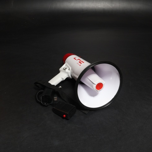 Megafón so sirénou LTC bieločervený USB