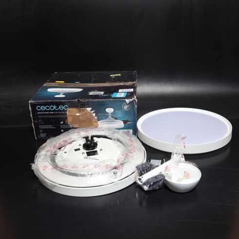 Ventilátor Cecotec so svetlom čiernobiely