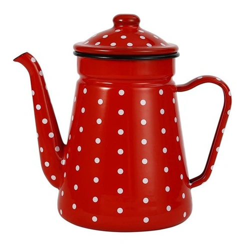 Smaltovaná konvice na kávu o objemu 1,2 l, konvice na mléko, styl barista, pro plynové a indukční