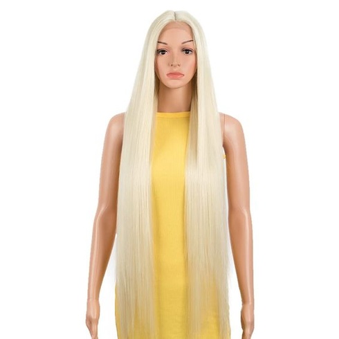Parochňa s čipkovou prednou časťou, super dlhá rovná parochňa pre ženy, 95 cm, 260 g syntetické vlasy,