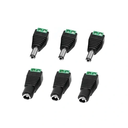 JZK 3 páry napájacích konektorov DC 5,5 mm x 2,1 mm, 12V zástrčka/zásuvka so skrutkovacími svorkami,