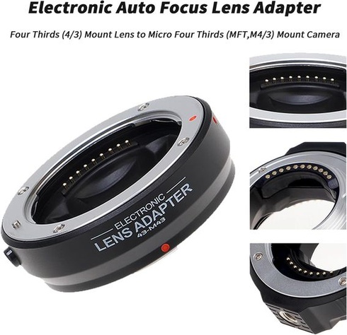 Adaptér Hersmay Pro Autofocus 4/3-M4/3 pre objektív 4/3 43 na M4/3 s bajonetom MFT pre fotoaparáty