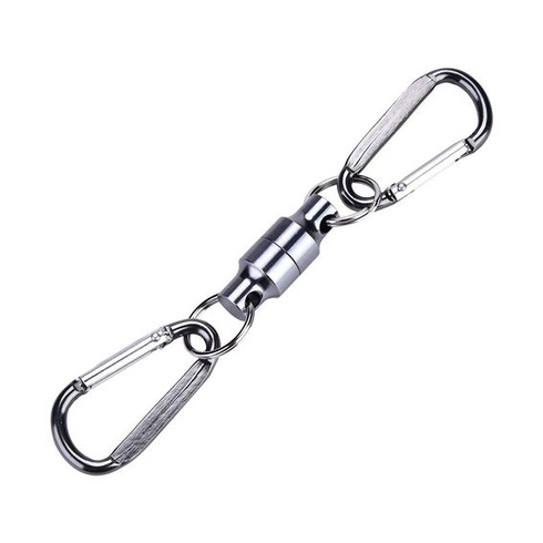Magnetický klip na muškárenie, závesný držiak na šnúrku, karabína, jednoduchý/dvojitý krúžok na